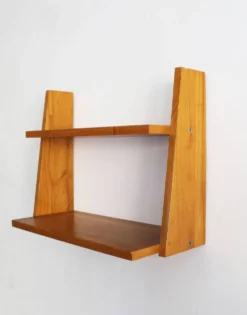 Étagère Murale Vintage en Hêtre, Tchécoslovaquie, Années 1960