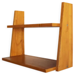 Étagère Murale Vintage en Hêtre, Tchécoslovaquie, Années 1960