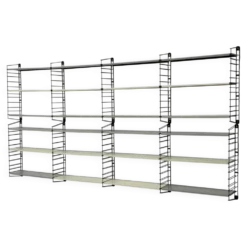 Étagère murale vintage XXL Tomado Hollande Unité de rangement modulaire Design des années 1960