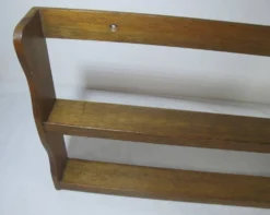 Étagère à épices murale en chêne vintage