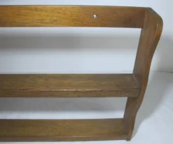 Étagère à épices murale en chêne vintage