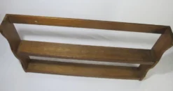 Étagère à épices murale en chêne vintage