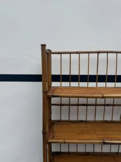 Étagère pliable italienne pour ustensiles de cuisine en bambou