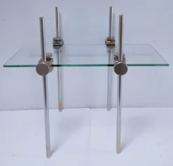 étagère présentoir verre métal design 70-80