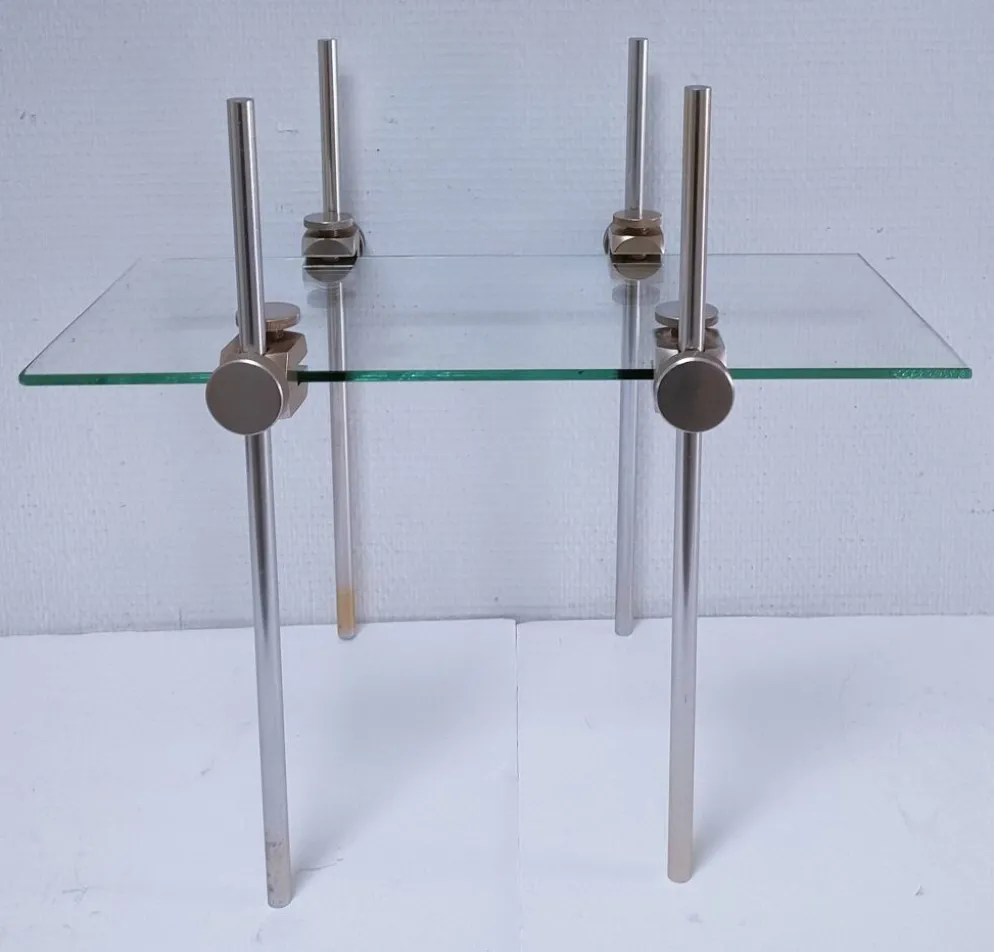 étagère présentoir verre métal design 70-80