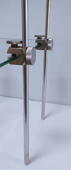 étagère présentoir verre métal design 70-80