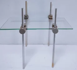 étagère présentoir verre métal design 70-80