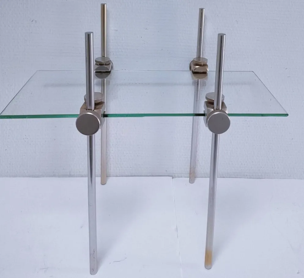 étagère présentoir verre métal design 70-80