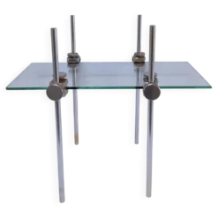 étagère présentoir verre métal design 70-80