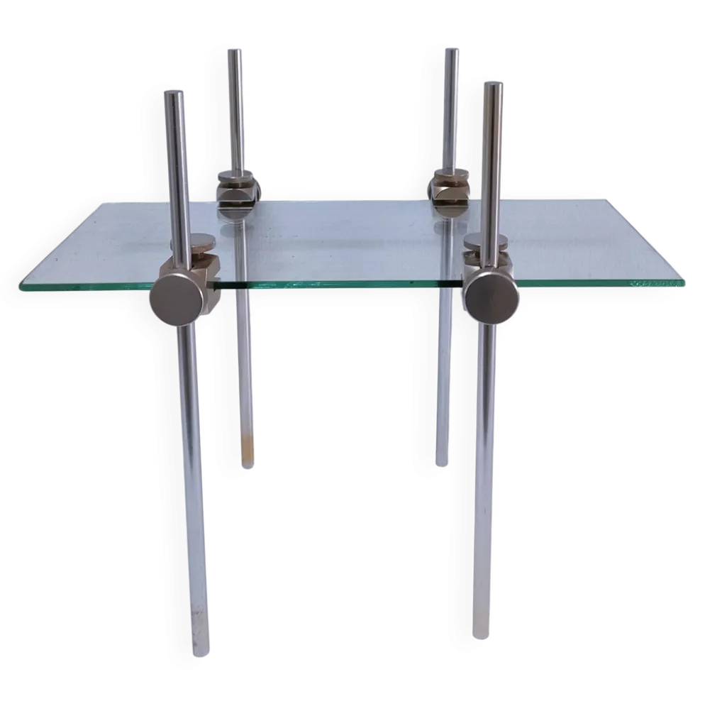 étagère présentoir verre métal design 70-80