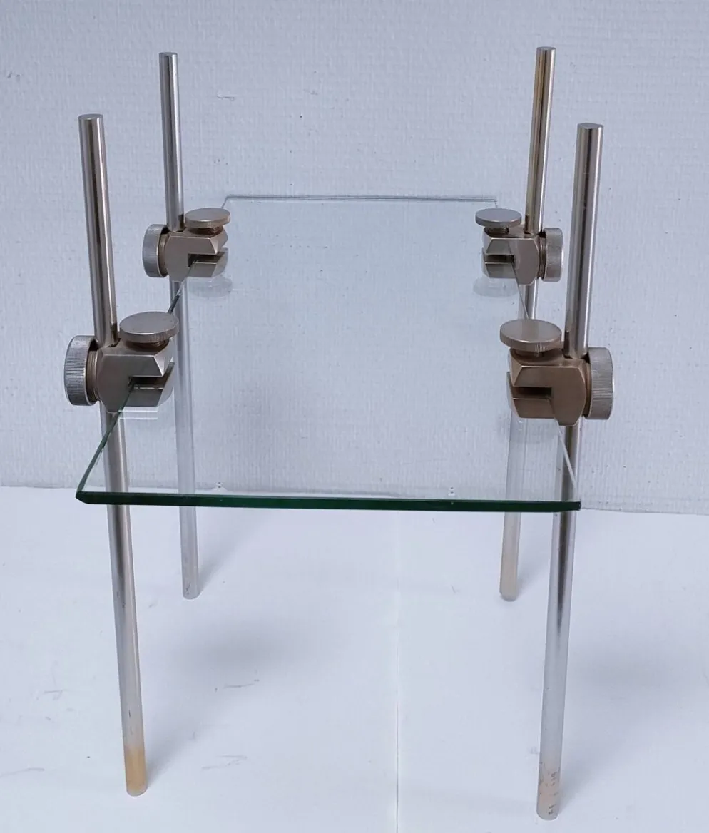 étagère présentoir verre métal design 70-80