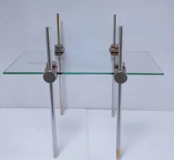 étagère présentoir verre métal design 70-80