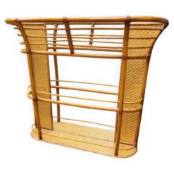 Étagère rotin avec miroir