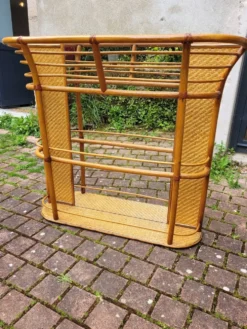 Étagère rotin avec miroir