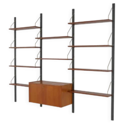 Étagères modulaires en placage de teck, Danemark, années 1970