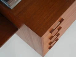 Étagères modulaires Kai Kristiansen, placage de teck, design danois des années 1960.