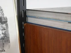 Étagères modulaires Kai Kristiansen, placage de teck, design danois des années 1960.