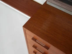 Étagères modulaires Kai Kristiansen, placage de teck, design danois des années 1960.