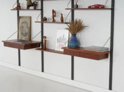 Étagères modulaires PS System – Placage de teck, design danois, années 1970