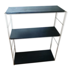 Étagère string en métal doré et noir
