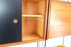 Étagère style teck vintage des années 60-70, style rétro, milieu du siècle