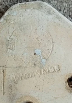 Étagère tablette murale ancienne Lyon Vaise art déco 1930 en céramique