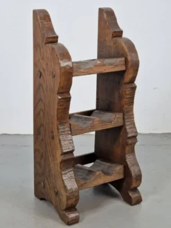 Étagère à vin en chêne brutalisme néerlandais vintage, années 1950