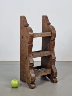 Étagère à vin en chêne brutalisme néerlandais vintage, années 1950