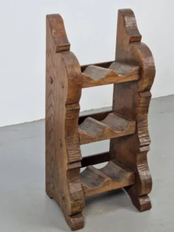 Étagère à vin en chêne brutalisme néerlandais vintage, années 1950