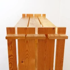 Étagère vintage en pin dans le style de Maison Regain, années 1980