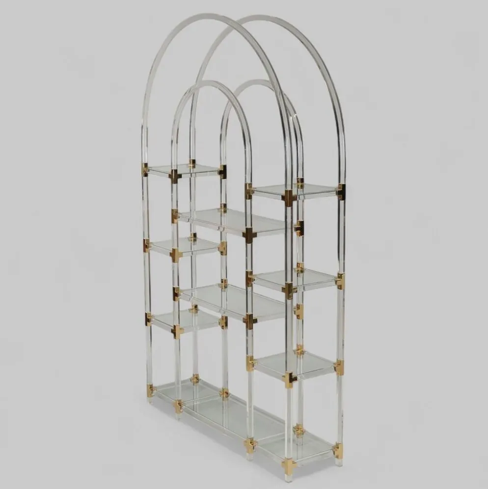 Étagère vintage en plexiglas par Charles Hollis Jones, années 1970