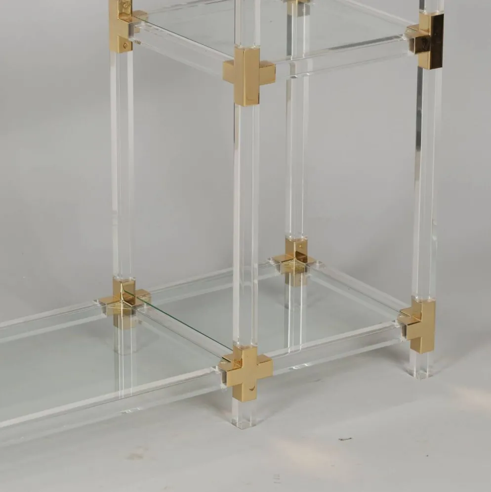 Étagère vintage en plexiglas par Charles Hollis Jones, années 1970