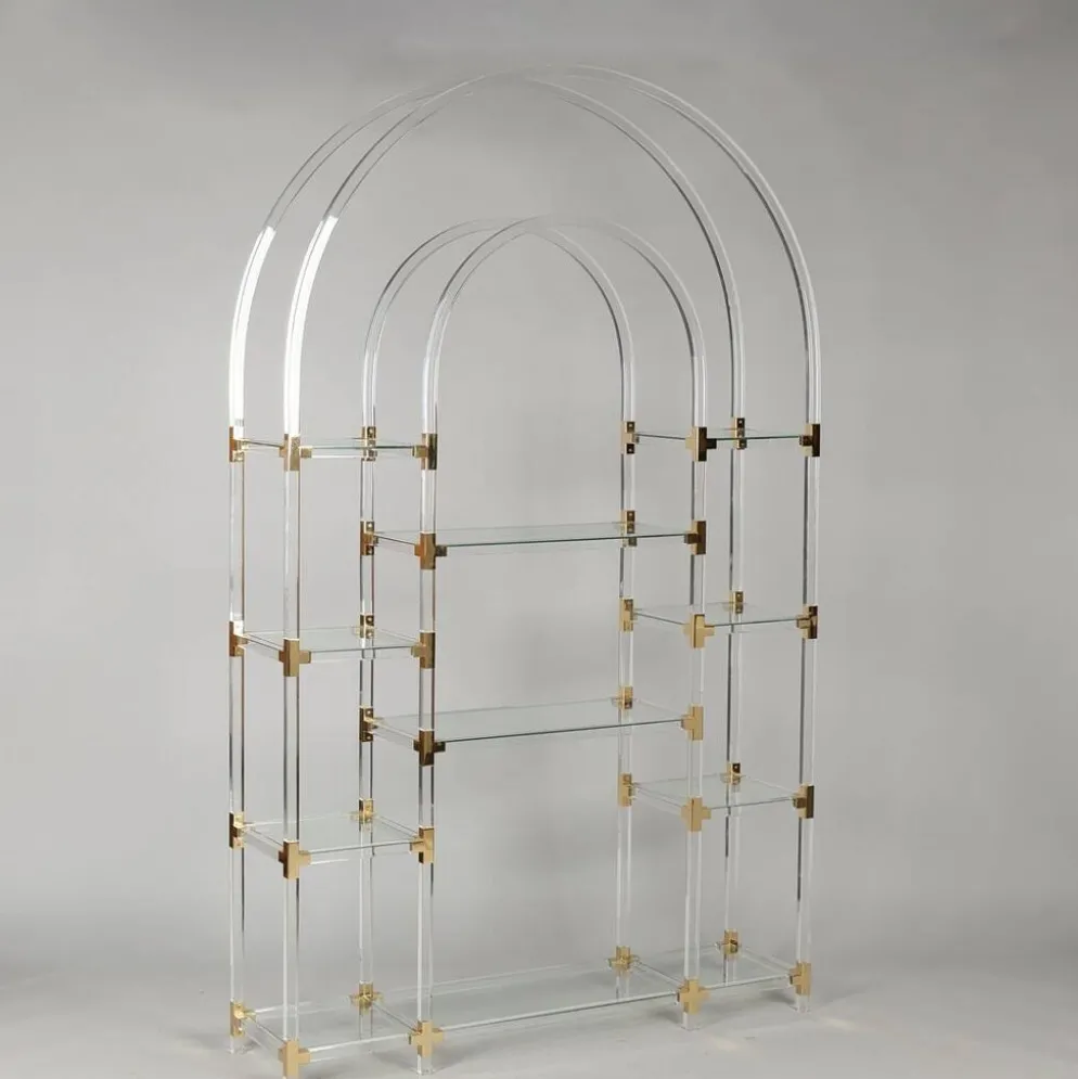 Étagère vintage en plexiglas par Charles Hollis Jones, années 1970