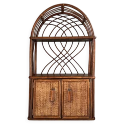 Étagère vintage en rotin