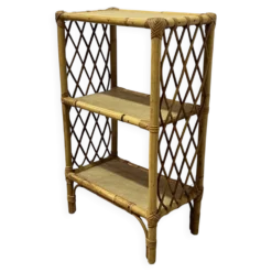 Étagère vintage en rotin