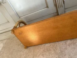Étagère vintage en rotin osier année 70 bohème