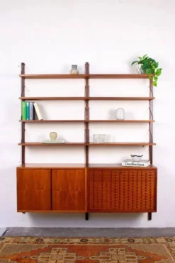 Étagère vintage en teck Poul Cadovius Cado Mid-Century