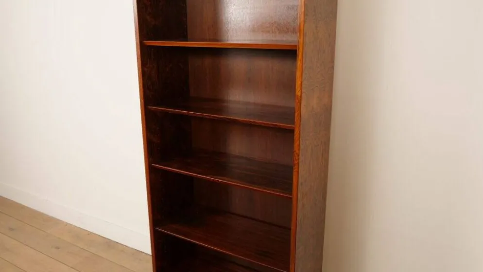 Étagère vintage étroite | Bois de rose | Hundevad pour Omann Jun