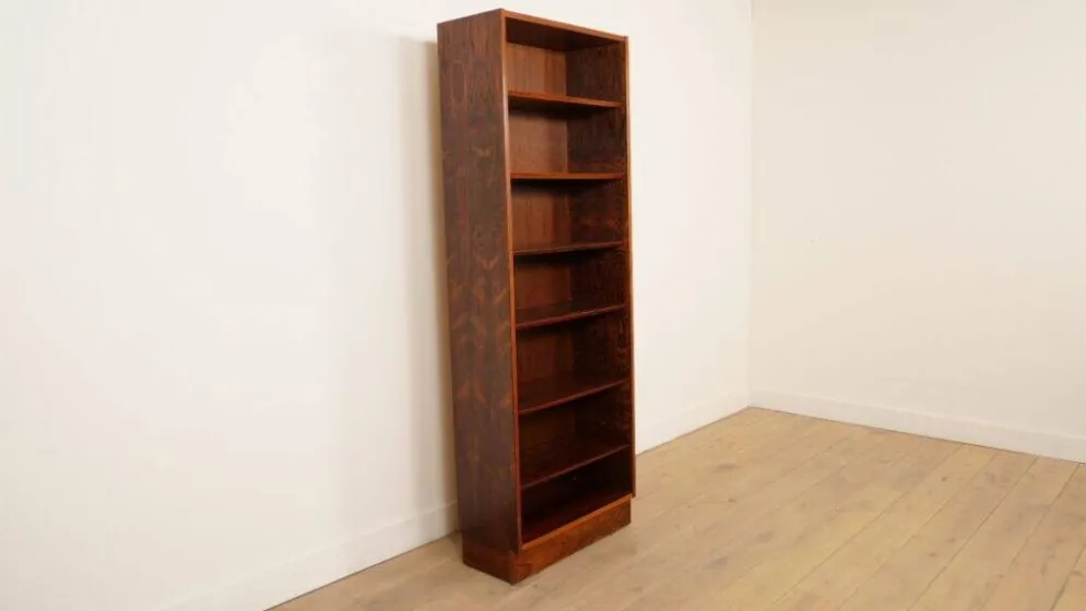 Étagère vintage étroite | Bois de rose | Hundevad pour Omann Jun