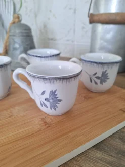 Tasse à café bleu Niderviller 1970 - 1980