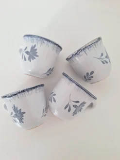 Tasse à café bleu Niderviller 1970 - 1980