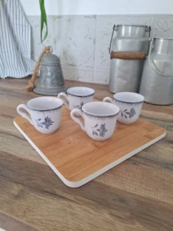 Tasse à café bleu Niderviller 1970 - 1980
