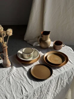 Tasse en grès émaillé brun H6,5 D10,5