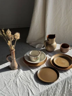 Tasse en grès émaillé brun H6,5 D10,5