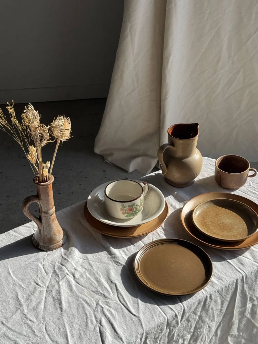 Tasse en grès émaillé brun H6,5 D10,5
