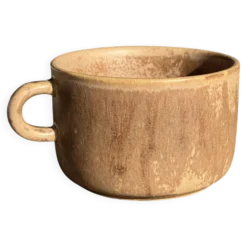 Tasse en grès émaillé brun H6,5 D10,5
