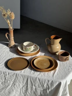 Tasse en grès émaillé brun H6,5 D10,5