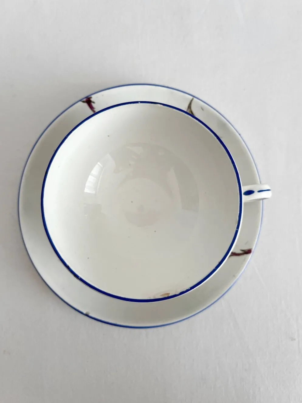 Tasse en terre de fer polychrome "Nella" Jules Veillard Bordeaux (JVB)