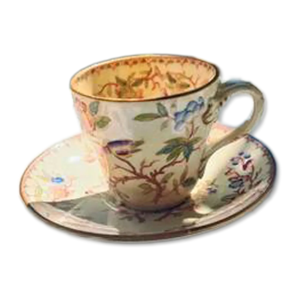 Tasse et soucoupe Sarreguemines Minton