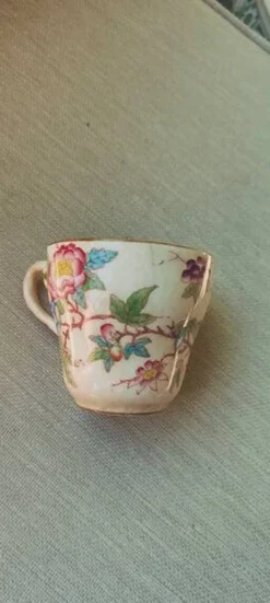 Tasse et soucoupe Sarreguemines Minton